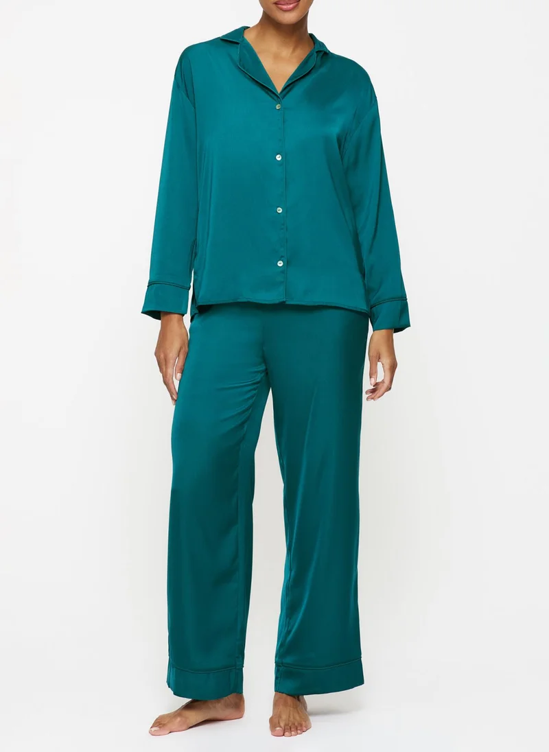 كيلوبايت طقم هاتى طويل الأكمام بلون تركواز